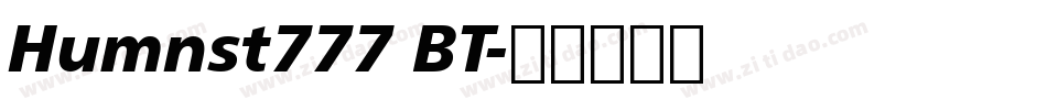 Humnst777 BT字体转换